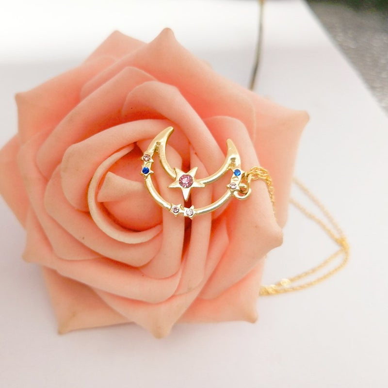 MYANAIL Nine Planets Necklace for Women Sailor Moon Guardian Star Necklace for Women Cosplay Jewelry Accessories Anime Peripheral Necklace/Sailor Jupiter Venus Mercury Saturn Mars Uranus Neptune Pluto (Moon) - Image 5